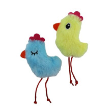 Ancol Fluffy Chicks Cat Toys Infused With Catnip Crinkle Soft Cat Kitten Toys (Pack of two)