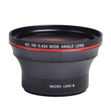 58MM 0.43X Professional HD Wide Angle Lens (w/Macro Portion) for 70D 77D 80D 90D Rebel T8i T7 T7i T6i T6s T6