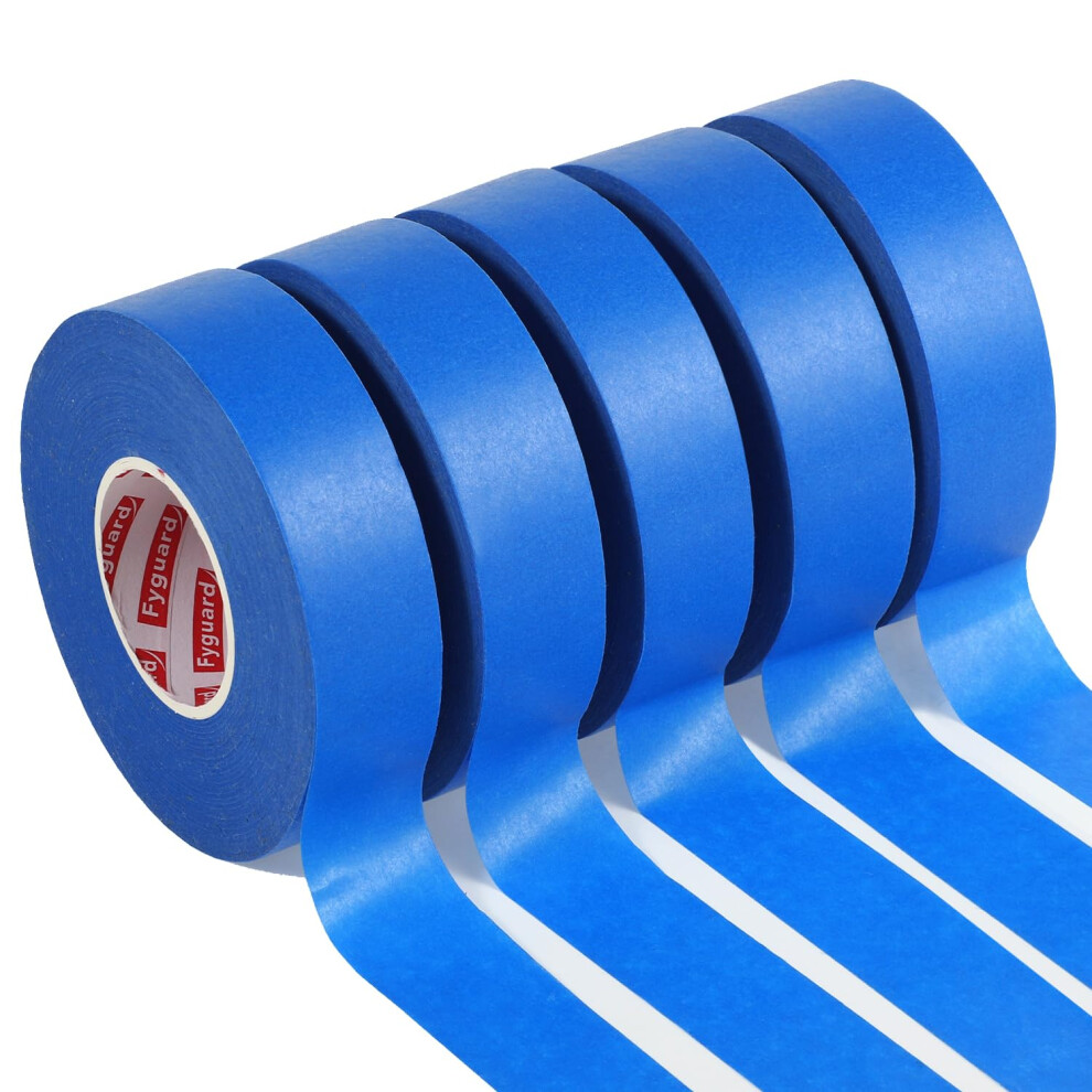 Fyguard 5 Rolls Blue Painters Tape, 24Mm X 50M Masking Tape For Painting Painters Tape Diy Crafts Tape Blue Tape Heat-Resistant Uv-Resistant For Pain 1280813305793