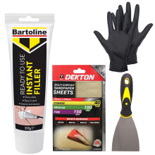 Plaster, Wood & Instant Wall Filler 330g + 3" Filling Tool & Sandpaper – Ready Mixed White Crack, Hole & Gap Repair Kit | For Plaster, Plasterboard