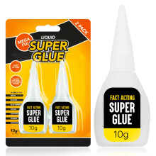 Superglue 10g 2pk – Fast Acting Adhesive for Metal, Pottery, Wood, and More, Perfect for Small Household Repairs, Quick Bonding, Reliable and Strong