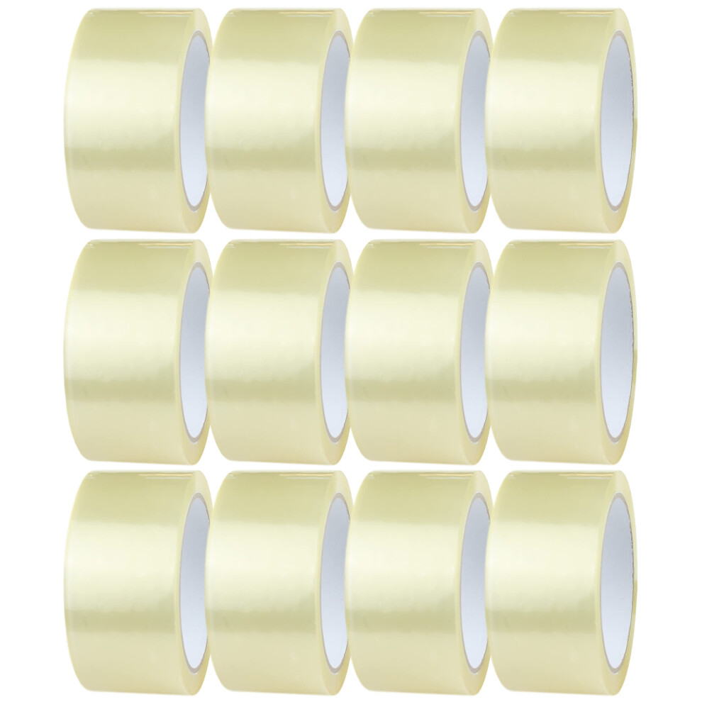 Crimson Starfish Clear Packaging Tape 12 Rolls Of 48Mm X 66M Clear Parcel Tape | Clear Tape For Packing Parcels, Boxes, Cartons, Moving House | Adhes 3648194981445