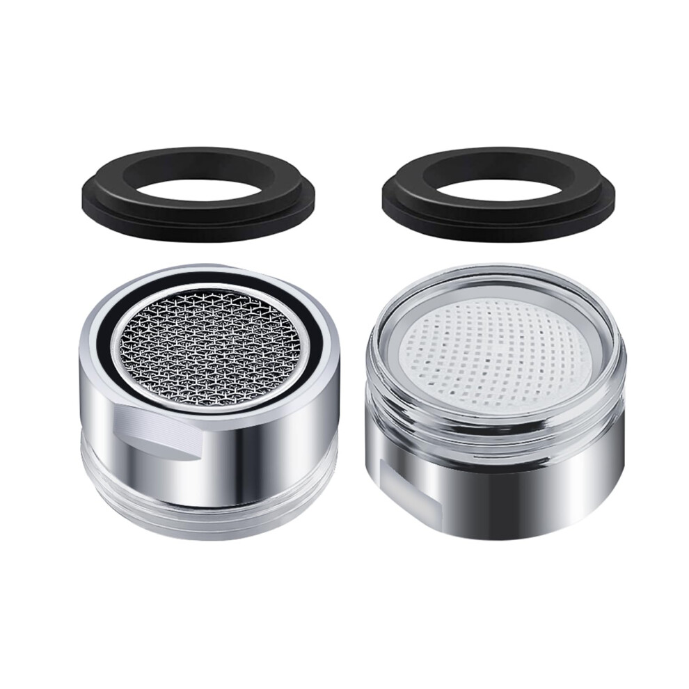 2 Pieces Tap Aerators, M24 Stainless Steel Flow Regulator Faucet Attachment, Tap Filter Nozzle For Kitchen And Bath Sink 6969816427194