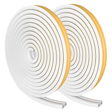 Weather Stripping Tape, Doors Windows Draught Excluder Self-Adhesive Anti-Collision Rubber D Type Foam Sealing Tape, Rubber Sound Insulation for Door