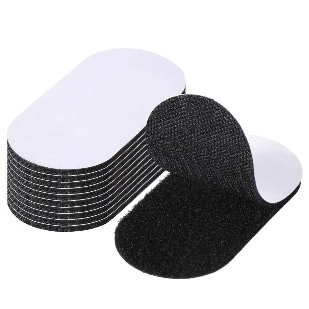 Blendura Self Adhesive Hook And Loop Tape, 10 Pcs 2" X 3.9" Double Sided Sticky Strip Tapes Heavy Duty Reusable Wall Fastener Tape 8659574065568
