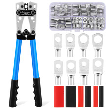HX-50B Battery Cable Lug Crimping Tools Hand Electrician Pliers for Crimping Wire Cable from 6-50mm²(AWG 8-1/0) with Thickened and Reinforced the Met
