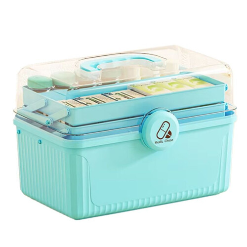 Portable Multi-Layer Medicine Organizer Box Large Capacity Kit Storage with Classification Compartments B