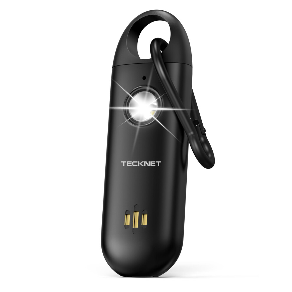Tecknet Personal Safety Alarms For Women, Self Defense Keychain With Sos Strobe Rechargeable Panic Alarm, Security Siren Self Defense With 130 Light