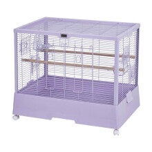 Bird Flight Cage 23-Inch, Wrought Iron Parrot Cage with Rolling Casters, Removable Tray & Perches, Carrier for Parakeet Cockatiels Budgies Small