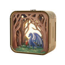 Nightlight Gifts Hand Touch Cartoon DIY Wooden Stereo Atmosphere Lights Graduation Season Gifts -Dragon