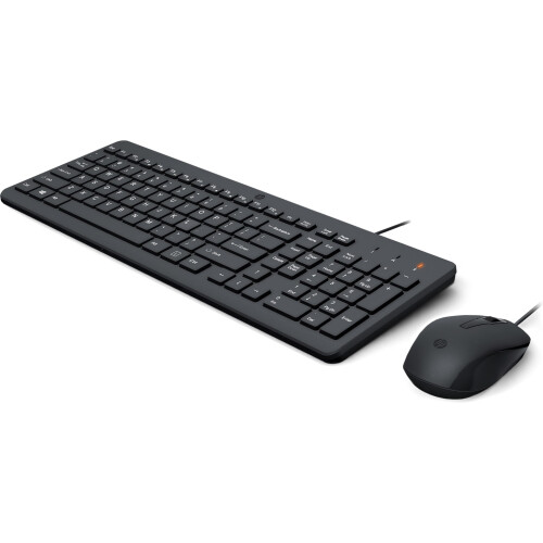 HP HP 150 Wired Mouse and Keyboard Combo | 1600 DPI | Ergonomically Designed and Quiet Performance | F12 Functions | LED Indicators | USB-A Connection