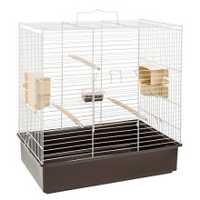 Ferplast Bird Cage Sonia Large Cage for Birds, Parakeets, Parrotlets, Cockatiels, Parrots, Metal, Accessories Included Rotating Feeders Perches, 61.5