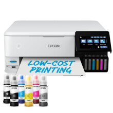 Epson EcoTank ET-8500 Ink Tank Printer | Photo Printing | 6-Colour Inks | Wireless | A4 | Print, Copy, Scan | 10.9cm Touchscreen | Double-Sided Print