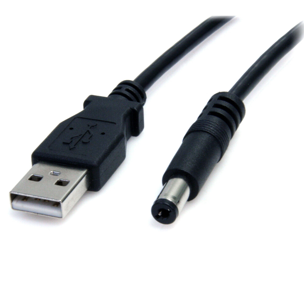 Startech.com 2M Usb To Type M Barrel Cable - Usb To 5.5Mm 5V Dc Cable - Usb To Barrel Jack 5V Dc Plug (Usb2typem2m) 6451880763181