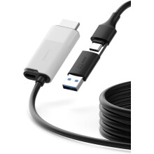 Hagibis USB3.0 Video Capture Card with 100W PD, HDMI to USB A/USB C Capture Cable 1080P@60fps YUY2 MJPEG MS2130 for Quest 3 VR Switch PS4/5 Live Broa