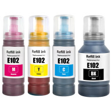 LAIPENG 102 Ink Compatible with Epson 102 Ink Cartridges Bottle Multipack for Ecotank ET-2750 ET-2751 ET-2756 ET-2850 ET-2856 ET-3700 ET-3750 ET-4750