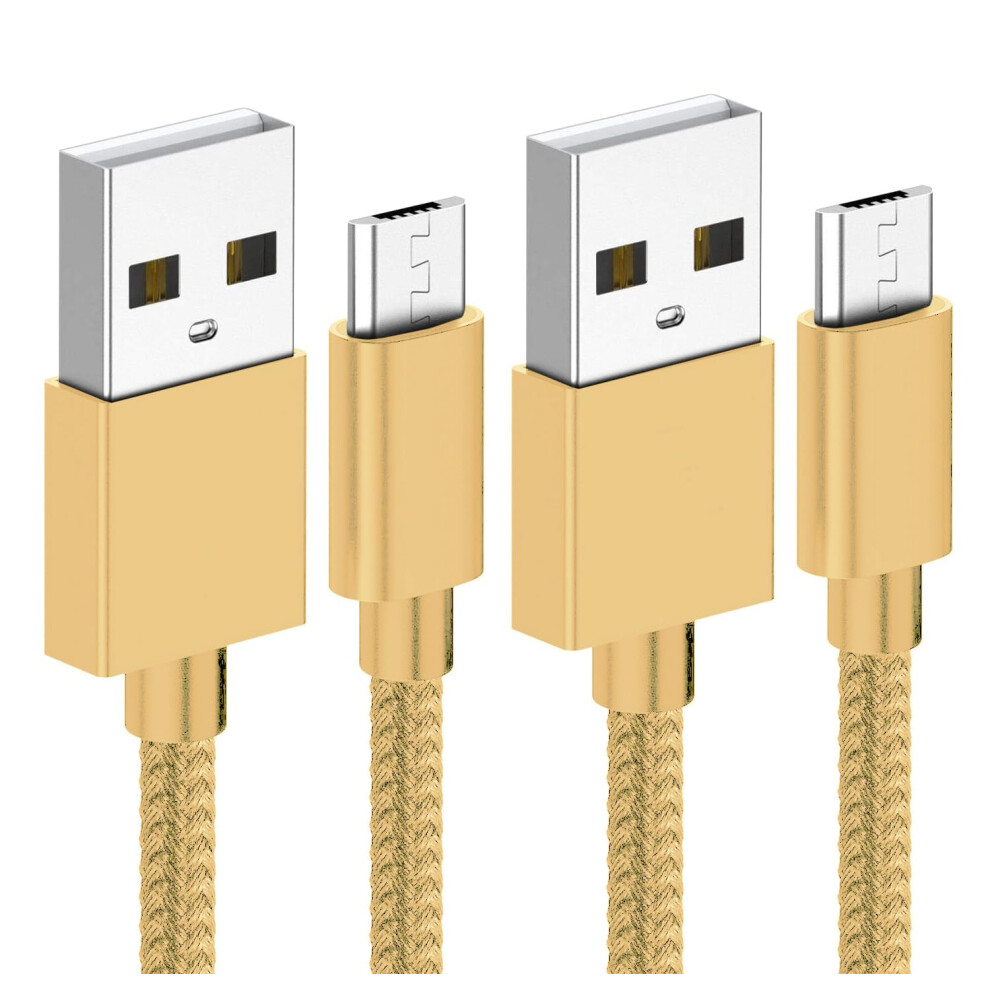 World Biz Micro Usb Cable, 2Packs 1M Android Charging Cable 3.1A, Micro Charging Cable Braided Compatible With Ps4 Controller, Samsung Galaxy J7, S7, 4179981373468