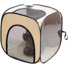 JT2D Pet Drying Box Portable Foldable Dry Room Pet Hair Dryer Clean Grooming House, Hands-Free Dryer Cage,Hair Clearing Travel Bags For Cats, Dogs