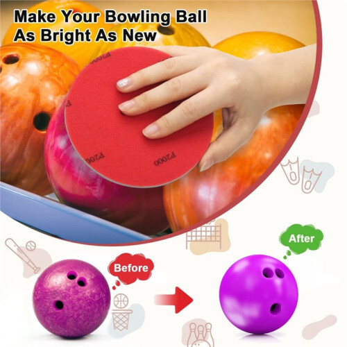 Conjunto de 6 Lixas para Bolas de Boliche, 12,7 cm (5 Polegadas), para Polimento e Revitalização de Bolas Esportivas A 2