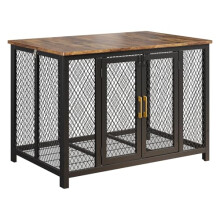 Thaookte 48" Dog Crate Furniture, Heavy Duty Dog Cage, Indoor Kennel, End Side Table Animal Crates with Doors for Medium Large Dog Cage, Anti-Chew