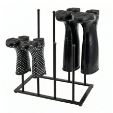 EVERGOODS Free Standing Shoe Rack boot rack Black Metal Shoe Storage Boot Rack for Dorm Room, Closet, Entryway, Bedroom, Patio Outdoor, Hallway,