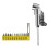105 Degree Right Angle Drill Adapter and 12pcs Bend Screwdriver Bit 1/4In Hex Shank Driver Angle Drill Attachment Long 1