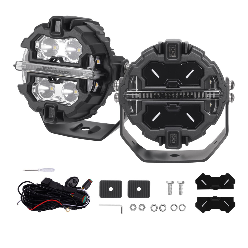 2X 160W Led Driving Pod Lights For Off Road 4X4 Suv Marine Drl Ip68 White/Amber 6941503313522