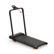 Tapis de course 2-en-1 pliable, pente 10%, marche/course, 120 kg, app, bureau à domicile compact