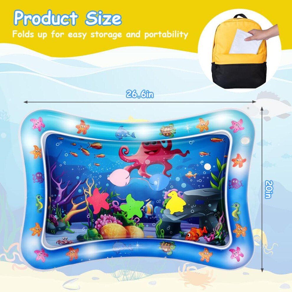 Aolso Tummy Time Mat Inflatable Tummy Time Water Mat Newborn Toys Play