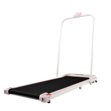 (Pink) Tapis de marche 2-en-1, télécommande, écran LED, Bluetooth, support téléphone, pliable