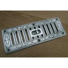 9'' x 3'' Small Chrome Ornate Vintage Sliding Vent