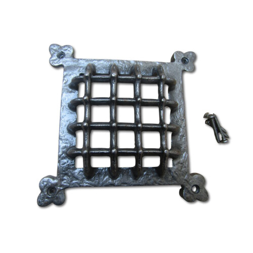 8.5" Gothic Medieval Grille Cover Antique Iron