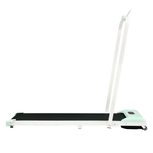 (Green) Tapis de marche 2-en-1, télécommande, écran LED, Bluetooth, support téléphone, pliable