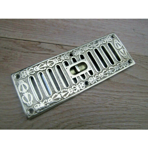 9'' x 3'' Small Brass Ornate Vintage Sliding Vent