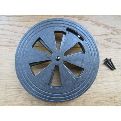 Round Circle Hit & Miss Sliding Vent Antique Iron