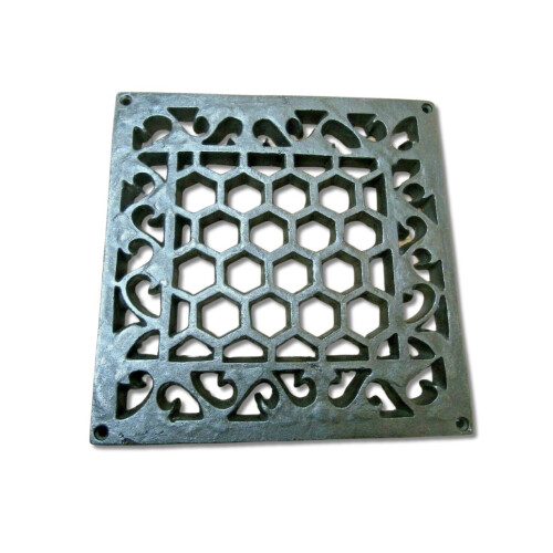 9'' x 9'' Heritage Flat Grille Cover Vent Antique Iron