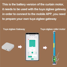 Motor Automático para Persiana Enrollable Inteligente Tuya Zigbee con Batería, Compatible con Tubos de 38 mm y Control por Voz Alexa Alice (Tipo 1)