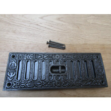 9" x 3" Fancy Sliding Vent Antique iron