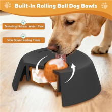 2pc Slow Feeder Dog Bowls for Liquid Treat, [Entertained -in] Bone Broth Dog Lick Bowl, 3/4 Cup Yogurt Pup Lick Toy