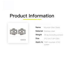 RRSKIT Mountain Bicycle Lock Pads for Mountain Bike Self-Locking Pedal ATAC System Stainless Steel Mountain Bike Cleats