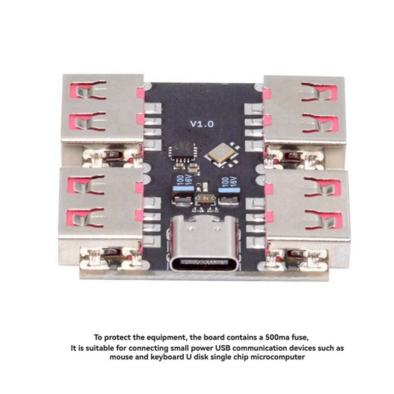 2X USB 2.0 to 4 Channels Ways Hub Module USB2.0 Splitter USB-HUB Type-C ...