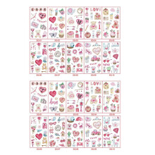 20 Sheet Valentine'S Day Temporary Tattoo Valentines Heart Tattoo Sticker for Kids Boy Girls Gift Valentine'S Day