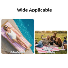 Large Beach Towel-3 PCS, 70" X 35.4" Highly Absorbent Stripe Beach Towel, Quick Dry Sand Free for Beach
