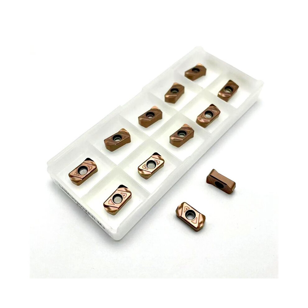 10Pcs Lnmu0303 Turning Insert Lnmu0303zer Mj Carbide Double-Sided Fast Feed Cutting Insert Cutting Tool Lnmu 0303 Copper 6033571871858