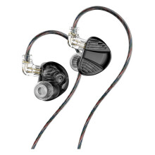 TRN V10 PRO-Oortelefoons Dual Dynamic High-Fidelity Sound in-Ear Monitors Hoofdtelefoon Zwart, 3,5 Zonder Microfoon