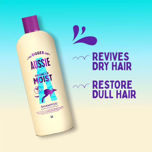 Aussie Aussie Miracle Moist Shampoo 600ml MoistureQuenching Formula to Revive
