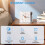 1PCS Portable Cute  Cartoon Multi-function Table Clocks（white） 6
