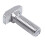 M8 Thread T-Slot Drop-In Stud Sliding Screw Bolt Silver Tone 5pcs 6