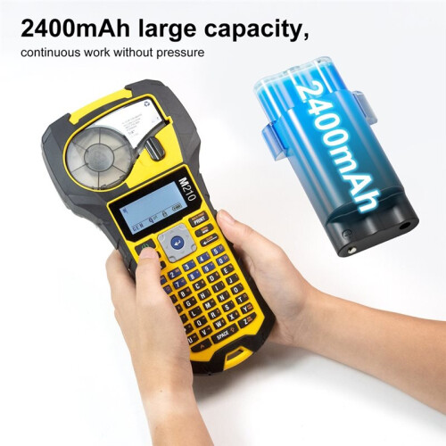 Batteria per Etichettatrice Portatile, Nera, Compatibile con M210/BMP21,  Capacità e Lunga Durata. 1