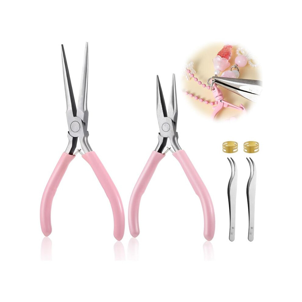Jewelry Making Pliers Set,Needle Nose Pliers/Round Nose Pliers/Tweezers, Chain Nose Pliers Pliers For Wire Bending 4711139668295